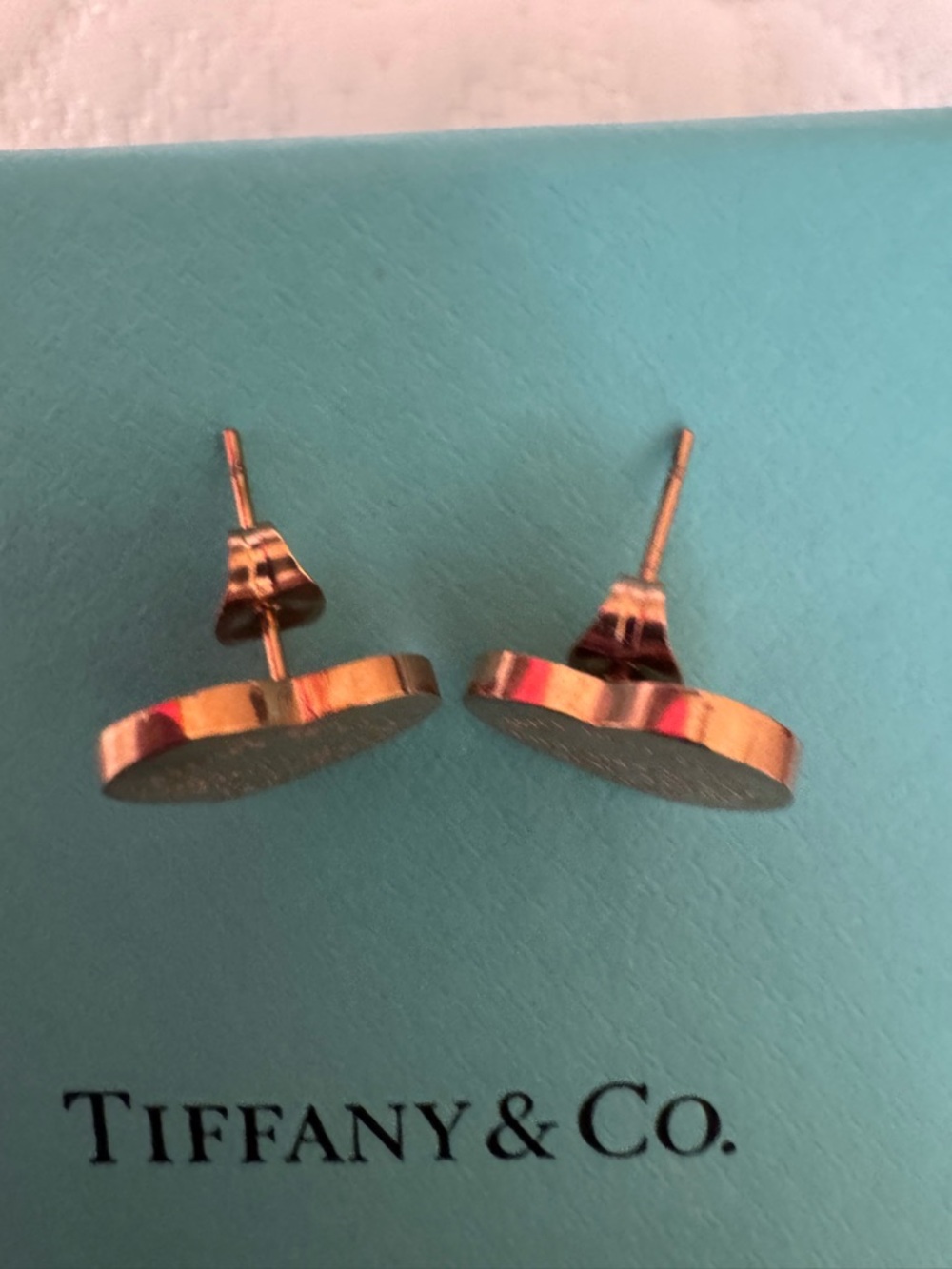 Tiffany & Co. Rose Gold Heart Stud Earrings - Picture 2 of 3